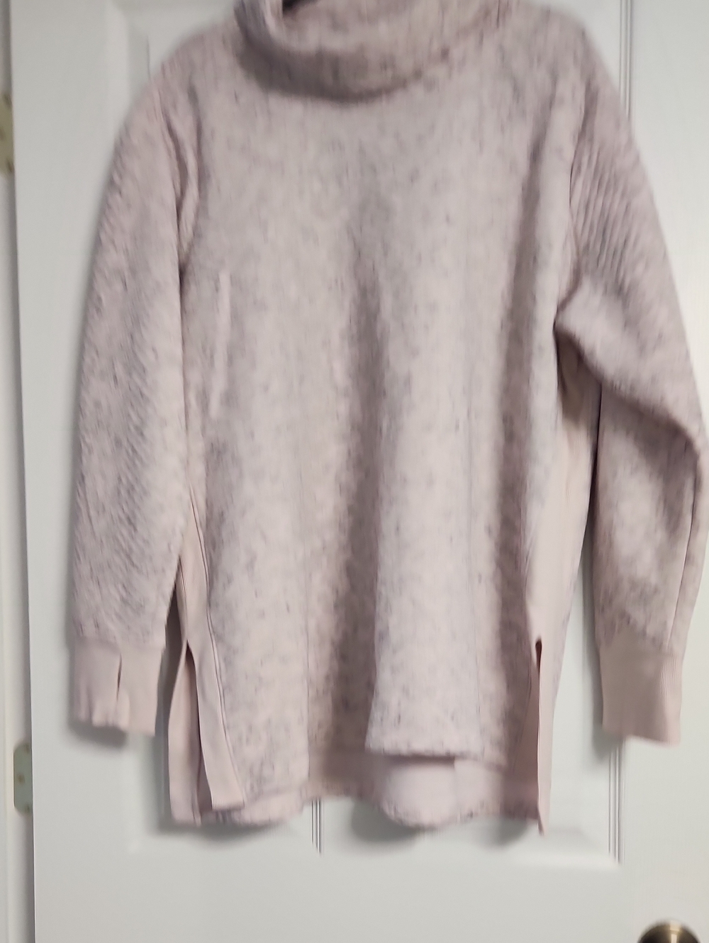 Cowl Neck Tunic Swestshirt In Pink Like New